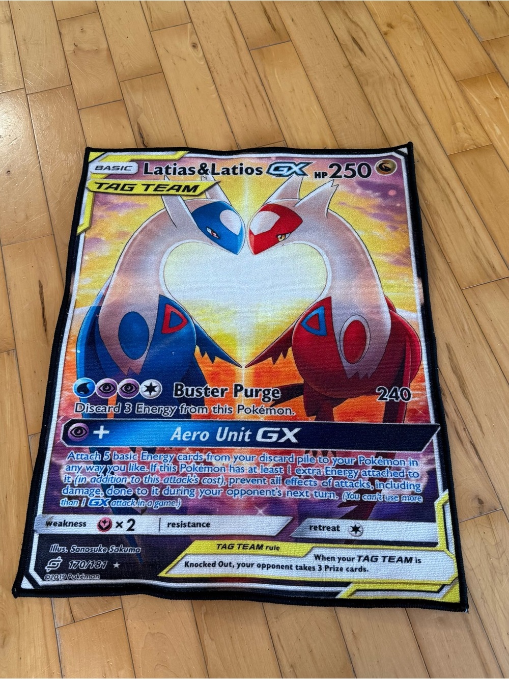 Pokemon Latias & Latios TAG TEAM Playmat - Red & Blue